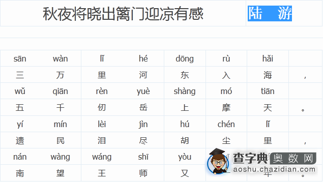 小升初备考:小学生必背古诗八十首及解析（66）1