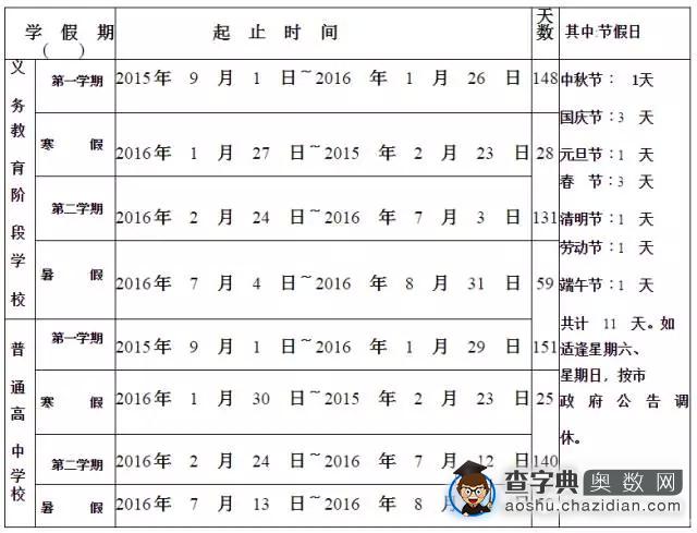 成都各区六年级期末考试时间安排出炉1