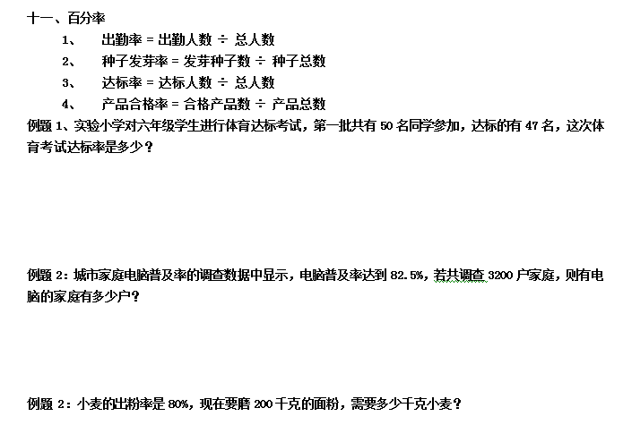 六年级数学应用题专项练习：百分率的计算1