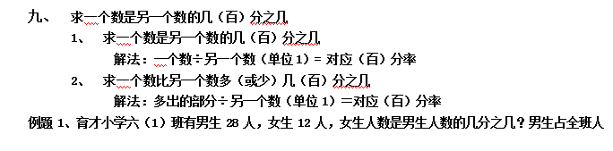 六年级数学应用题专项练习：一个数是另一个数的几分之几的求解1