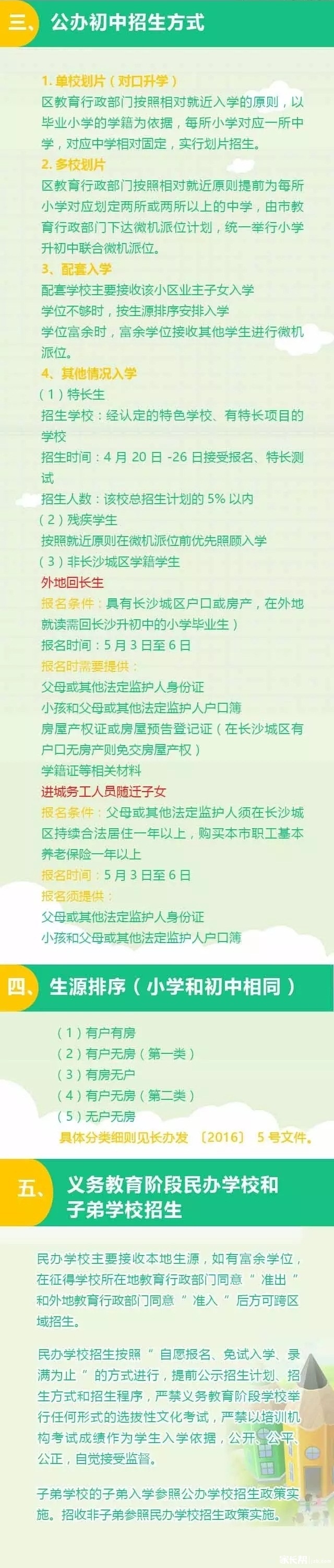 图说2016年长沙招生入学考试新政2