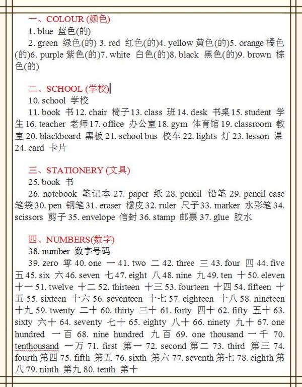 小学必备：“分类记忆法”，竟让英语单词1=10的快速记忆1