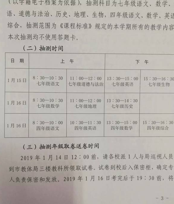 2018学年第一学期湖南吉首市中小升初期末考试时间2